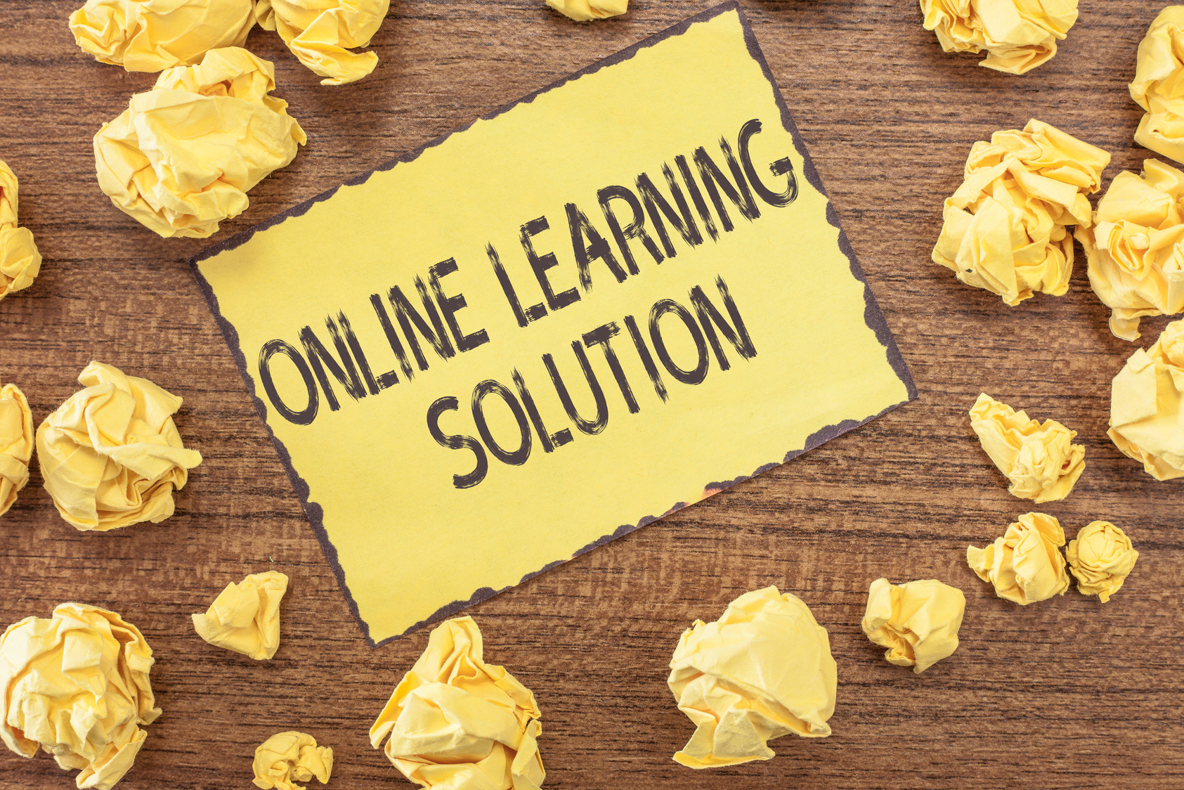 Text sign showing Online Learning Solution. Conceptual photo use of Electronic access to Educational Curriculum