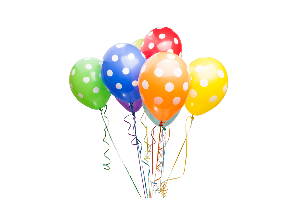 colorful balloons isolated